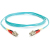 Cables To Go Fiber Optic Duplex Patch Cable, LC/LC, 32.81ft, Aqua