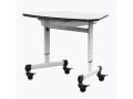 Height-Adjustable Trapezoid Student Desk with Drawer 