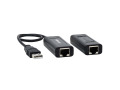 1-Port USB over Cat5/Cat6 Extender Kit with Power over Cable - USB 2.0, Up to 164 ft (50 m), Black