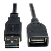 Universal Reversible USB 2.0 Extension Cable (Reversible A to A M/F), 10-ft. image