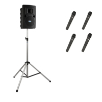 Liberty System X4 Sound System: Liberty (XU4), Anchor-Air  4 wireless mics (WH-LINK)  stand image