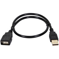 Monoprice 1.5ft USB 2.0 A Male to A Female Extension 28/24AWG Cable (Gold Plated) image