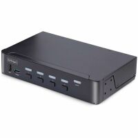 StarTech.com 4-Port DisplayPort 1.4 KVM Switch, 8K 60Hz / 4K 144Hz, 2x USB 3.0 Ports, 4x USB 2.0 Ports, Hotkey Switching, TAA Compliant image
