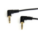 6ft Slim 3.5mm Right Angle Male to Male Stereo Audio Cable