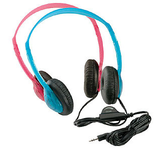 Califone Blueberry Stereo Headphones Multimedia - In-line Volume Control