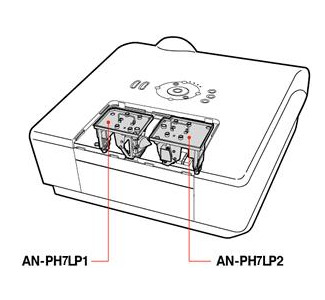 Sharp ANPH7LP1 Left Lamp Replacement for XG-PH70X Projector