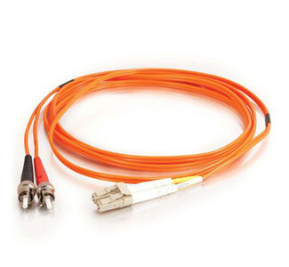 Cables To Go Fiber Optic Duplex Cable - ST Network - LC Network - 22.97ft - Orange 