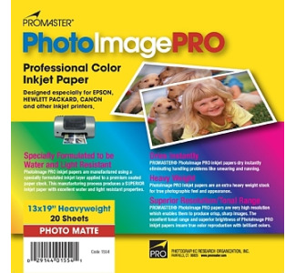 Promaster PhotoImage PRO Matte Inkjet Paper - 13 x 19'' - 20 Sheets
