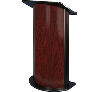  AmpliVox Sound Systems SN3135 Curved Color Panel Lectern (Jewel Mahogany)
