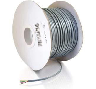C2G 500ft 28 AWG 4-Conductor Silver Satin Modular Cable Reel
