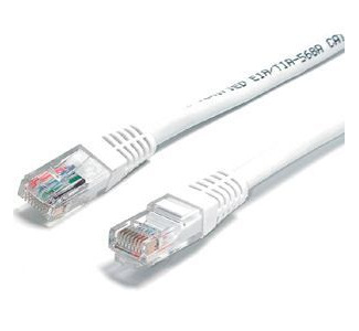 StarTech.com 2 ft White Molded Cat5e UTP Patch Cable