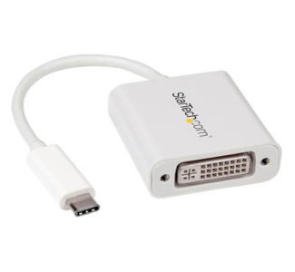 StarTech.com USB-C to DVI adapter - USB Type-C to DVI Video Converter for MacBook, Chromebook, Dell XPS or other USB C Devices - White