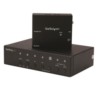 StarTech.com Multi-Input HDBaseT Extender with Built-in Switch - DisplayPort VGA and HDMI Over CAT5 or CAT6 - Up to 4K - up to 230 ft