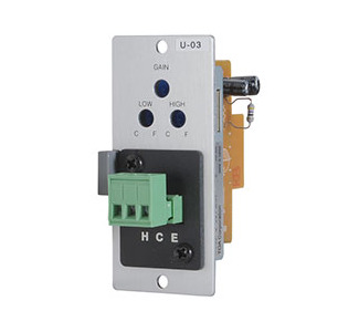 Unbalanced Line Input Module with High/Low Cut Filters, Removable Terminal Block Connector