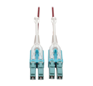10 Gb Duplex Multimode 50/125 OM4 LSZH Fiber Patch Cable (LC/LC), Push/Pull Tabs, Magenta, 2 m (6.5 ft.)
