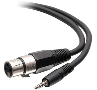 C2G 18in 3.5mm TRS 3 Position Balanced to XLR Cable - M/F