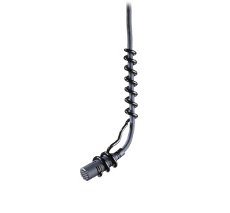 Cardioid Condenser Hanging Gooseneck Microphone with Wall/Ceiling Plate Power Module, Black