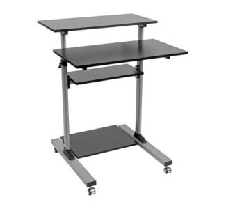 Rolling Standing Desk Workstation Height Adjustable Mobile