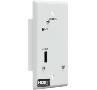 1-Port HDMI over Cat6 Receiver, Wall Plate - 4K 60 Hz, HDR, 4:4:4, PoC, HDCP 2.2, 230 ft. (70.1 m), TAA