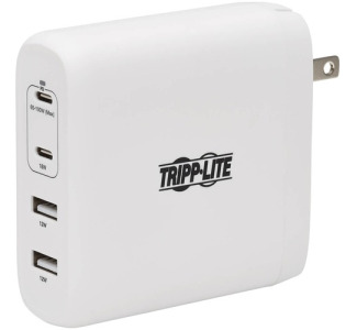 Tripp Lite USB C Wall Charger 4Port Compact Gan Technology 100W PD3.0 White