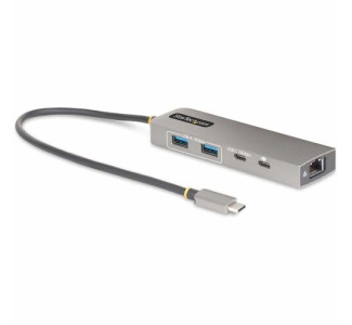 StarTech.com 3-Port USB-C Hub with 2.5 Gb Ethernet and 100W PD Passthrough - USB-C to 2x USB-A/1x USB-C, USB 3.2 10Gbps Type-C Adapter Hub