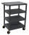 LUXOR BC45 4-Shelf Banquet Utility Cart- black