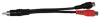 Comprehensive RCA plug to Two (2) RCA jacks audio adapter cable 6in. SP-4-C