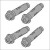 Peerless Concrete Fastener Kit - 4 anchors