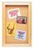 Quartet 2-Door Enclosed Cork Bulletin Board Oak Frame - 4'x3'