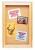 Quartet 2-Door Enclosed Cork Bulletin Board Oak Frame - 4'x3'