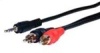 Comprehensive ST Series 3.5mm Stereo Mini Plug to 2 RCA Plugs Audio Cable 6ft