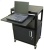 Buhl SVCAB4226E:  Adjustable Steel AV Cart with Locking Security Cabinet, Electric, and Pull Out Shelf (26
