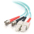 Cables To Go 10Gb Fiber Optic Duplex Patch Cable- ST Male - SC Male  - 6.56ft - Aqua 