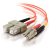 Cables To Go Fiber Optic Duplex Patch Cable - LC Male - SC Male  - 98.43ft - Orange 