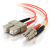 Cables To Go Fiber Optic Duplex Patch Cable - LC Male - SC Male  - 98.43ft - Orange 