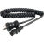 Cables To Go 6ft 18 AWG Coiled Hospital Grade Power Cord (NEMA 5-15P to IEC320C13) - Black