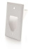 Recessed Low Voltage Cable Pass Through Single Gang Wall Plate - White