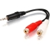 C2G 6ft One 3.5mm Stereo Male to Two RCA Stereo Female Y-Cable