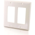 C2G Decora Style Double Gang Wall Plate - White