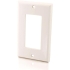 C2G Decora Style Single Gang Wall Plate - White