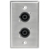 Atlas Sound SG-NL4MP-2 Single Gang Stainless Steel Plate with (2) NL4MP 4 Pole Connectors