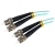 StarTech.com 10Gb Aqua Fiber Patch Cable-ST Multi-Mode (M)-ST Multi-Mode (M)-1 m-Fiber Optic