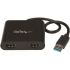 StarTech.com USB to Dual HDMI Adapter - USB to HDMI Adapter - USB 3.0 to HDMI - USB to HDMI Display Adapter - External Video Card - 4K