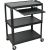 Luxor AVJ42XLKB - Extra Large Steel Adj. Cart W/ Keyboard Shelf