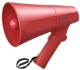Compact Handheld Megaphone with Siren, Red