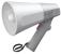 Compact Handheld Megaphone with Whistle, Light Gray