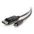1 ft USB-C to DisplayPort Adapter Cable 4K 30 Hz, Black