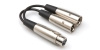 XLR3F to Dual XLR3M Y Cable