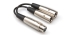 XLR3F to Dual XLR3M Y Cable