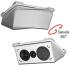 100W 2#215;2 Grid Directional Firing Ceiling Mount Loudspeaker, White